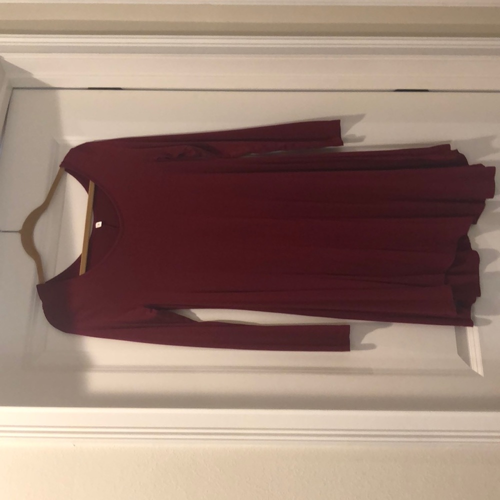 Crimson red angled dress!